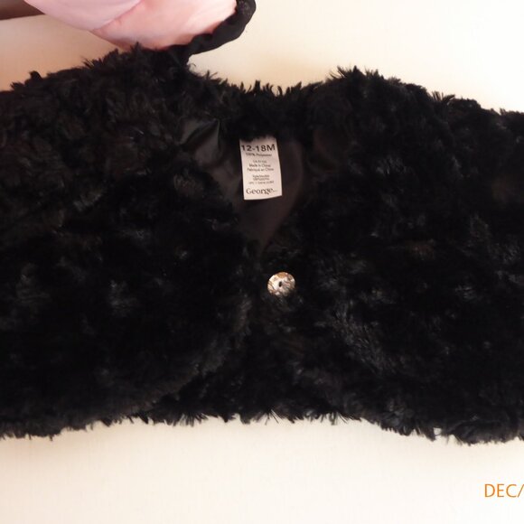 Little Me Brand 12 Month Zip Front Jacket with Faux Fur vest - Picture 2 of 11